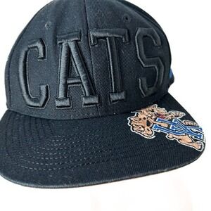 Zephyr CATS "UK"‎ Black Embroidery Cats Logo Snapback Ballcap Hat Sporty